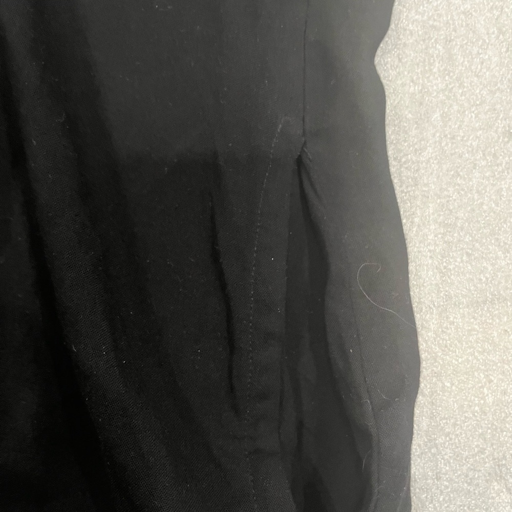 [S]VTG Guess Black Button-Up Shirt Tunic Dress with Gold Chain - Picture 7 of 13